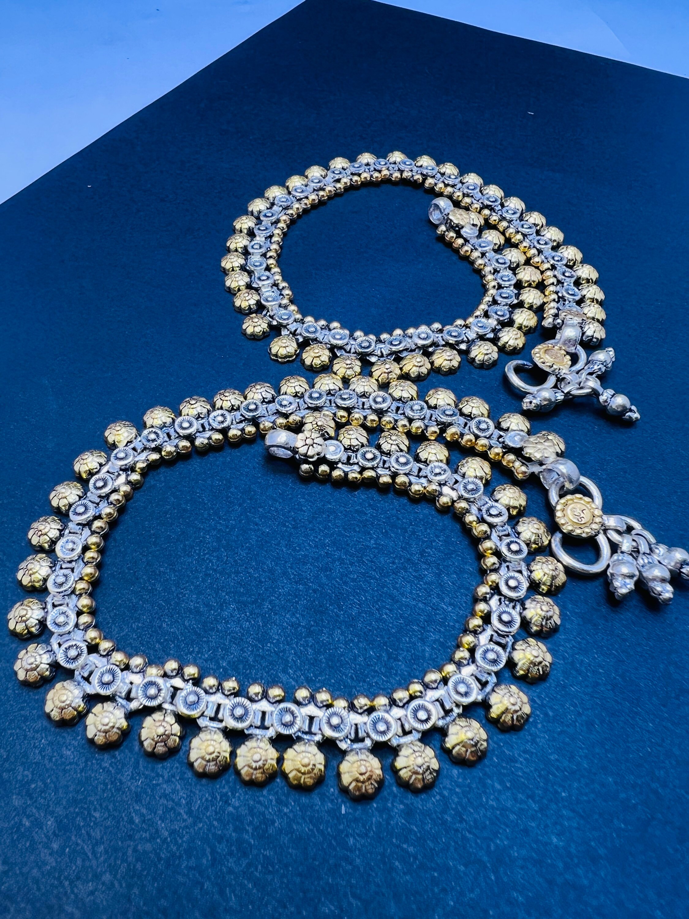 Gold Polish Payal 90 Sterling Silver Etsy
