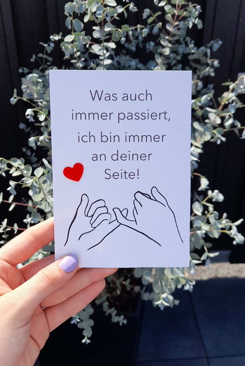 Ich Werde Immer An Deiner Seite Stehen Karte Was auch immer passiert, ich bin immer an deiner Seite - Etsy.de