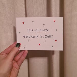 Karte (Das schönste Geschenk ist Zeit)