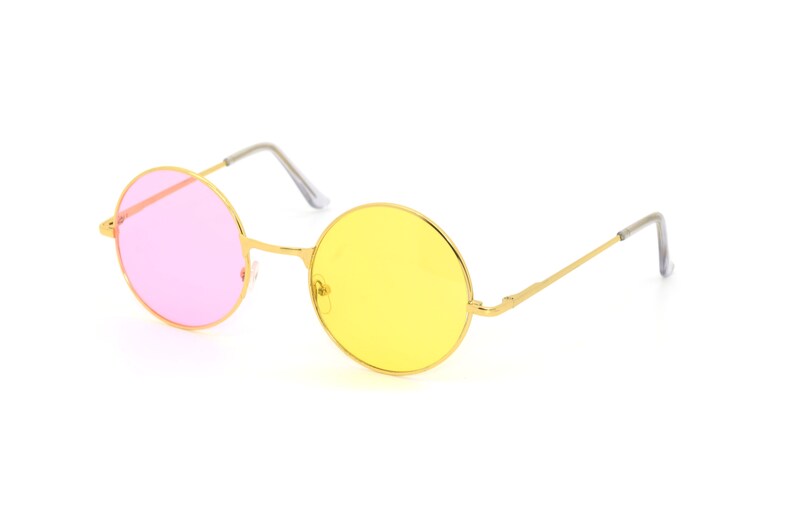 Spamton G. Spamton Glasses Pink and Yellow Circle Glasses Halloween Costume Cosplay 