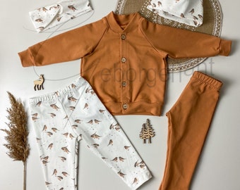 Outfit Set Baby Kleinkind Kind Bekleidung Jacke Mütze Leggings Haarband