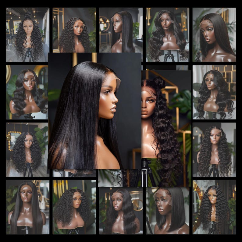 Hair Stock Photos Bundle: HD Wigs, Extensions, Beauty Images (digital ...