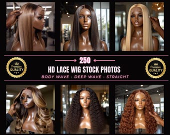 250 HD Lace Perücke Stock Fotos: Beauty Brand Marketing (Instant Access)