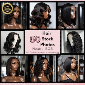 50 Bob Wig Stock Photos: Black Hair Business Marketing (Instant Access)