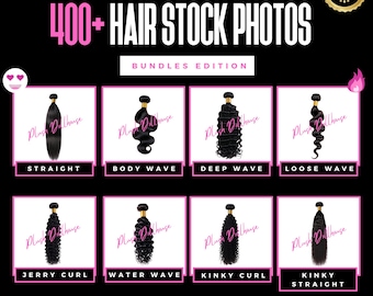 Hair Bundle Stock Photos: E-Commerce & Social Media (Digital Download)