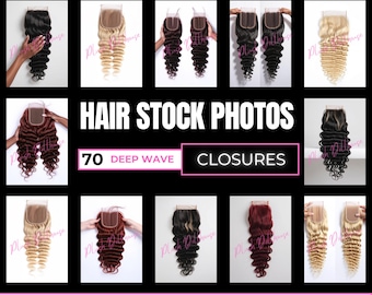 Deep Wave Closure Stock Fotos: Beauty Branding, Social Media (Digitaler Download)