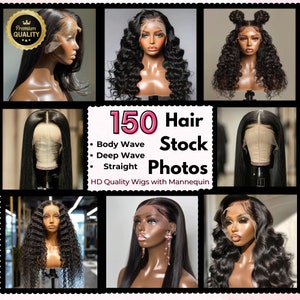 Fotos de stock de pelucas de encaje: extensiones de cabello en HD, imágenes de marcas de belleza (150 PNG)