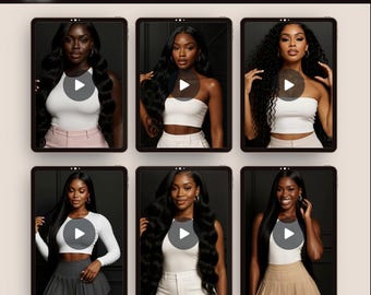 Filmy promocyjne HD o włosach – treści do mediów społecznościowych (pobieranie cyfrowe)