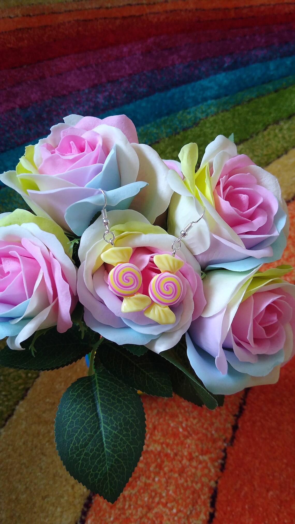 Handmade Candy Wrapper Earrings Sweets Retro Cute Etsy