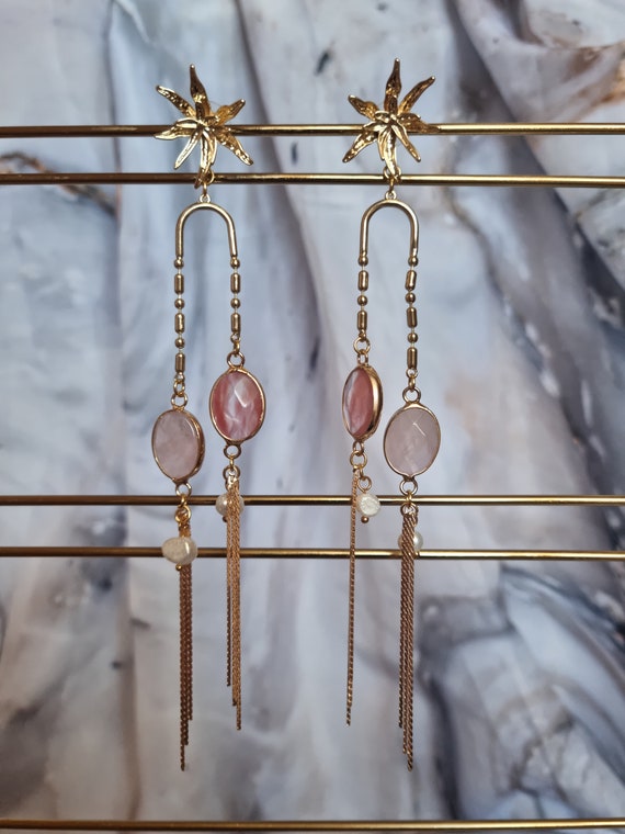 Delicate dangle earrings sale