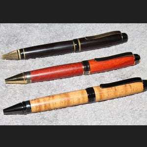 Elegante penna a sfera in legno pregiato | Strumento da scrittura di alta qualità in vero legno | Penna a sfera a torsione silenziosa | diverse varianti