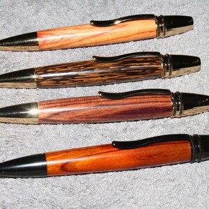 Elegante penna a sfera in legno pregiato | Strumento da scrittura di alta qualità in vero legno | Penna a sfera a torsione silenziosa | diverse varianti
