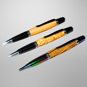 Elegante penna a sfera in legno pregiato | Strumento di scrittura di alta qualità in vero legno | Penna a sfera a rotazione silenziosa | Diverse versioni