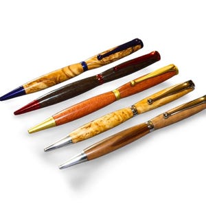 Elegante balpen van kostbaar hout | Hoogwaardig schrijfinstrument van echt hout | Stille draaibalpen | vele varianten