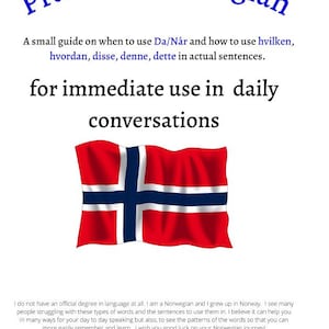 Learn Norwegian - Norwegian grammar, Norwegian sentences, Beginner