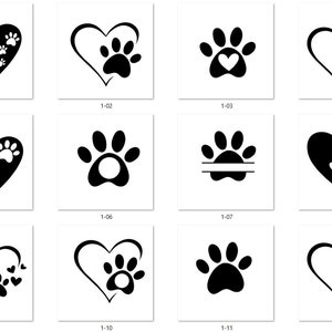 Dog Pet Paw Print Bundle PNG for Sublimation 50+ Designs! - Etsy
