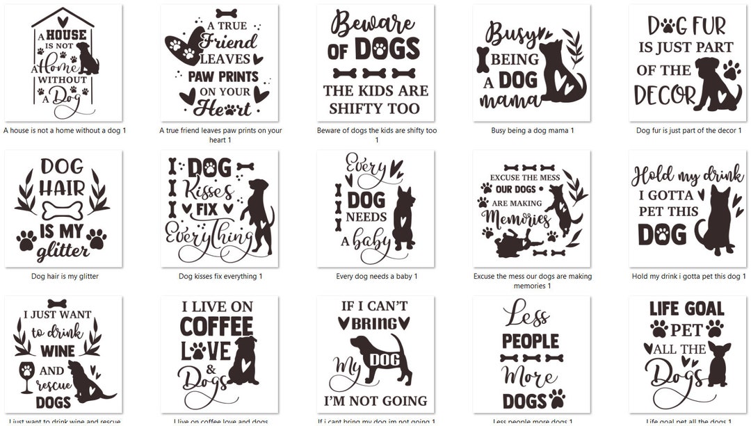 Dog Pet Paw Print Bundle PNG for Sublimation 50+ Designs! - Etsy
