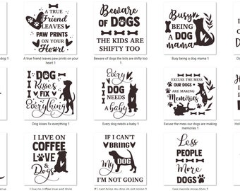 Dog Pet Paw Print Bundle PNG for Sublimation 50+ Designs!