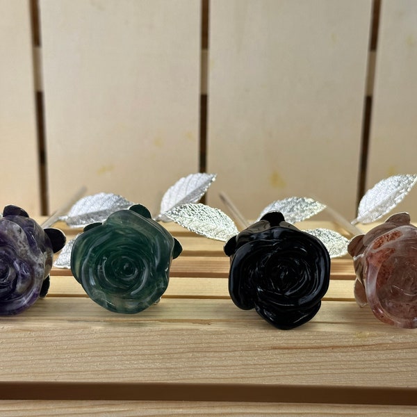 Long Stem Crystal Roses Etsy
