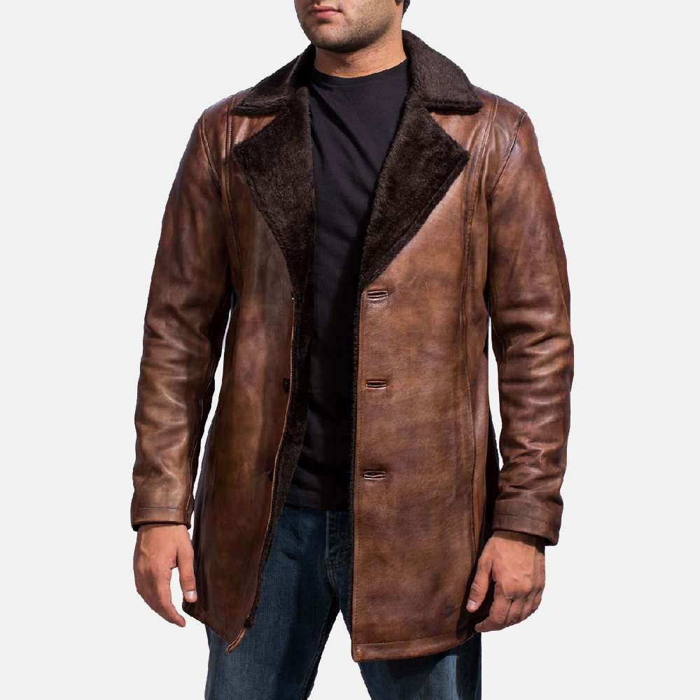 Leather Fur Coat - Etsy UK