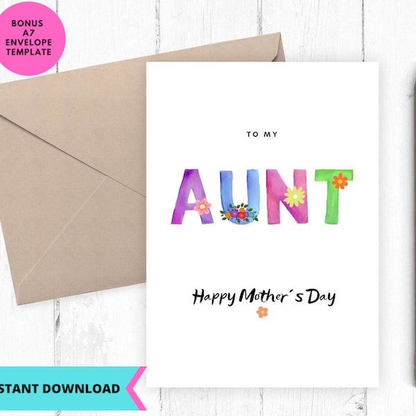 Card for Aunt - Etsy