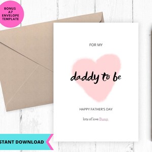 Biglietto stampabile, biglietto divertente per la festa del papà, biglietto di auguri per il futuro papà, stampabile, digitale, scaricabile