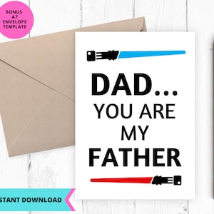 Printable Card, Funny Fathers Day Card, Happy Fathers Day, You are my father, Printable, Digital, Download