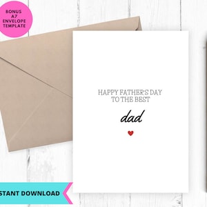 Printable Card, Funny Fathers Day Card, Happy Fathers Day, Best Dad ...