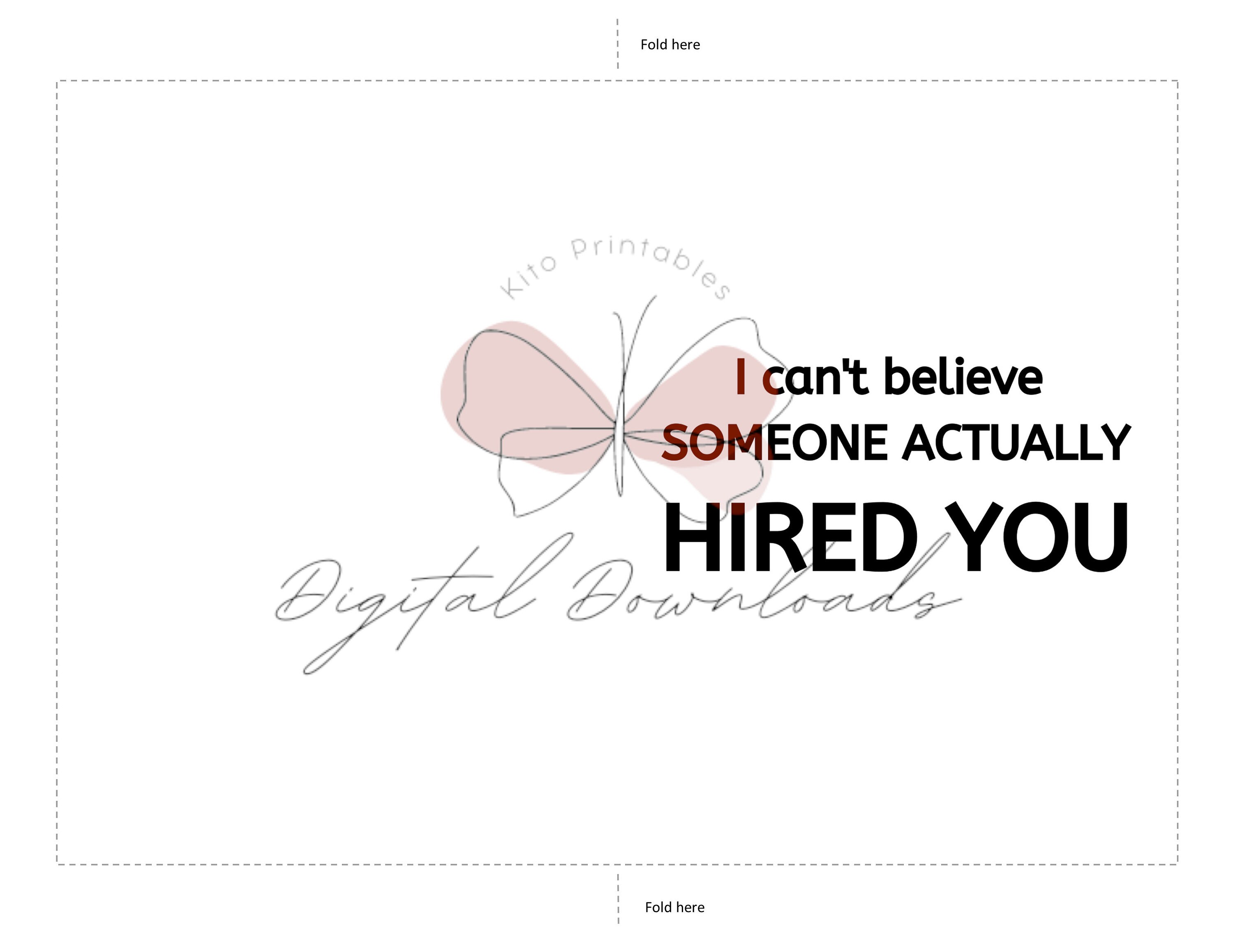 Printable New Job Card New Job Card Cant Believe Somebody Etsy UK