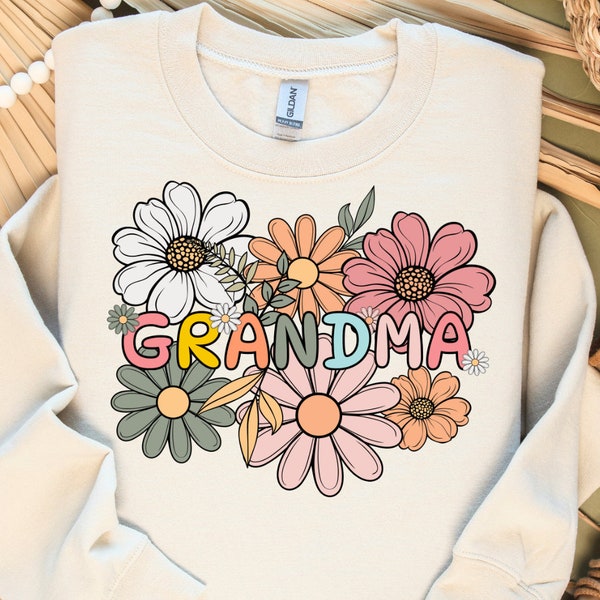 Boho Floral Grandma png, Grandma Flower PNG, Mother's Day Gift, Grandma Design, Mothers day Sublimation PNG, Mother day digital design