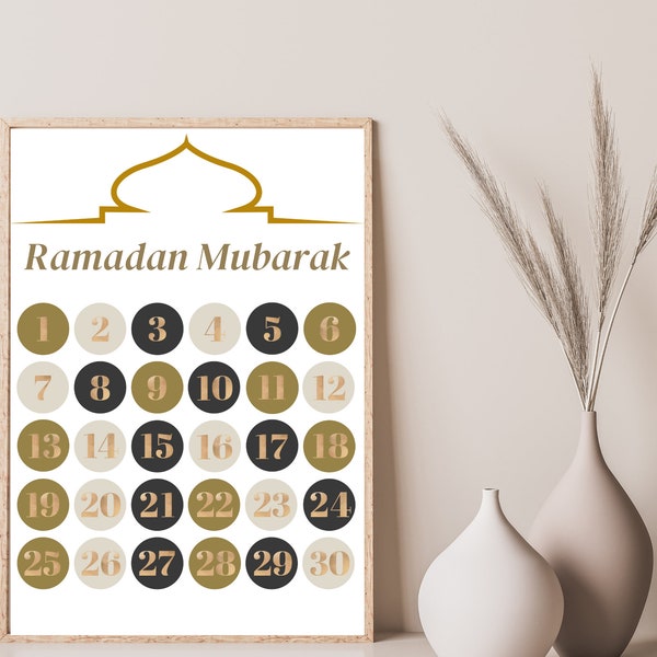 Ramadan Printable Calendar Etsy