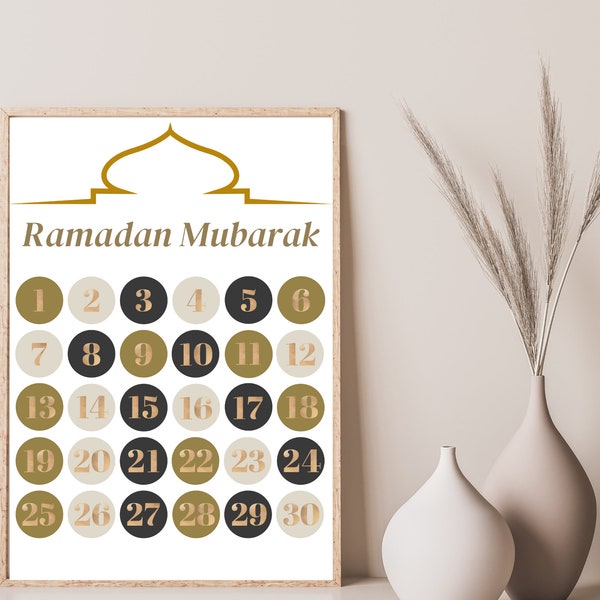 Ramadan calendar, Ramadan Decoration, Ramadan Countdown, Eid Calendar, Ramadan digital printables