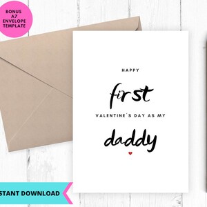 Printable Love Card, To daddy Valentines day card, Valentines Card, instant download, Printable, Digital, pdf