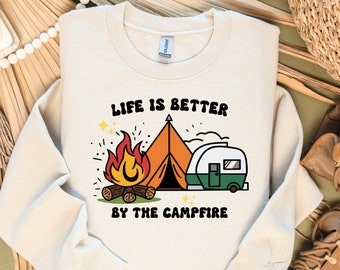 Camping Campfire PNG: Sublimation Design (Digital Download)