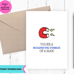 Printable Card, Funny Fathers Day Card, Happy Fathers Day, Magnetic ...