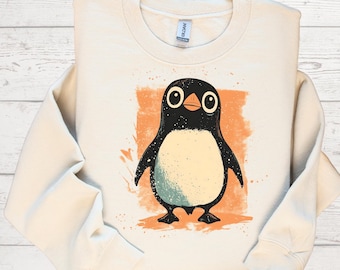 Retro Penguin PNG: Design a sublimazione (download digitale)