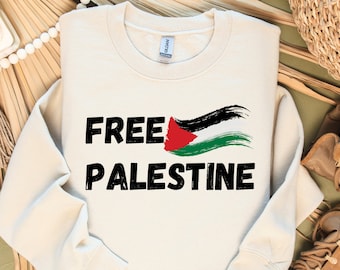 Camiseta Sin Mangas 'Gracioso Está En Mi ADN' Con Bandera De Palestina En Huella Digital - Diseño De Apoyo