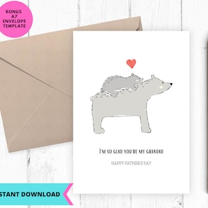 Printable Card, Funny  GRANDFathers Day Card, GRANDAD, Greeting Card, Printable, Digital, Download