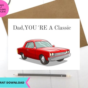 Druckbare Karte, lustige Vatertagskarte, Vati-URE Ein Klassiker, Grußkarte, druckbar, Digital, Download