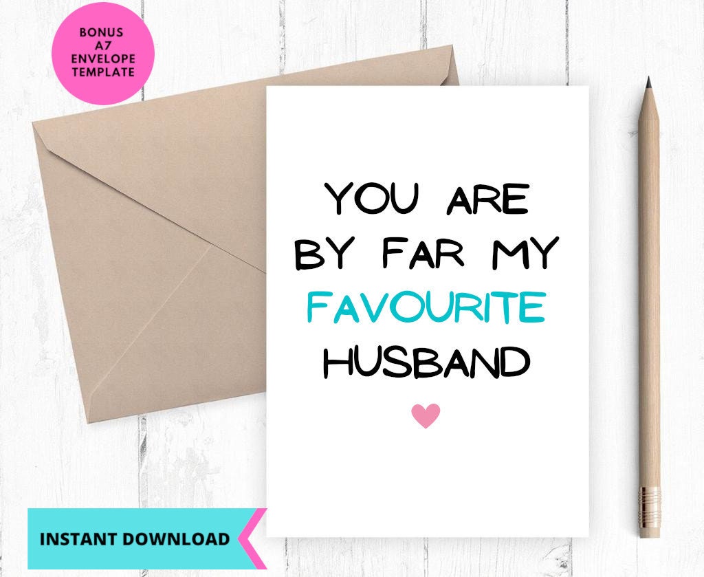 Printable Anniversary Card, Cute Anniversary Card, to Husband Card ...