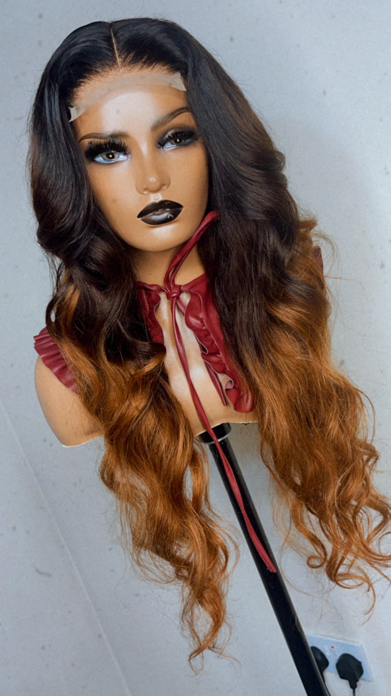 3 Toned Ombre Beauty Lacefront Wig 24-26 inches!! Amazon.com : Purple Ombre 13x4 HD Lace Front Wig Human Hair  main image 3