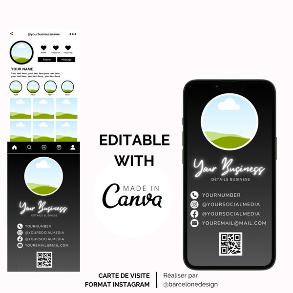 Visit card IG style