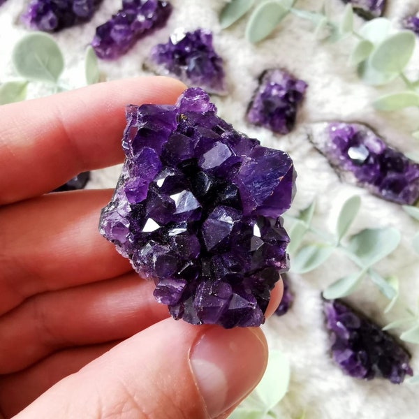 Amethyst Handstück Drusen EXTRA Qualität | ethisch & fair gehandelt | Poliert | Kristalle, Heilstein | Kronen Chakra | Spiritualität