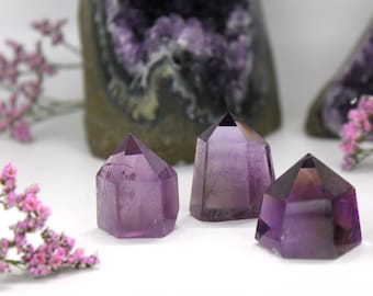 Amethyst Spitzen poliert EXTRA Qualität | ethisch & fair gehandelt | Poliert | Kristalle, Heilstein | Kronen Chakra | Spiritualität