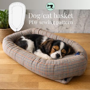 Molde em PDF para Cama de Cachorro/Gato Faça Você Mesmo | Descrição do Processo e Tutorial em Vídeo | Faça Você Mesmo a Cama do Seu Cachorro/Gato | Ninho para Boneca
