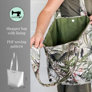 Shopper-Tasche mit Futter PDF-Nähmuster - einfach zu nähen - mit klarer Anleitung & Video-Tutorial