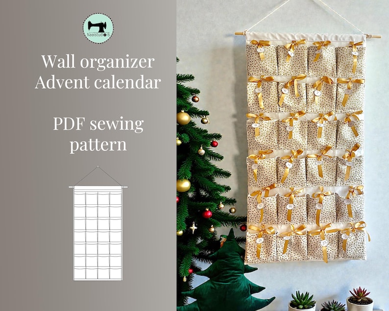 Digital Sewing Pattern Wall Organizer / Advent Calendar – DIY Hanging ...