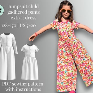Modello di tuta per bambini | Cucilo tu stesso | Comodo ed elegante | Modello facile | Principiante e avanzato | età dai 7 ai 16 anni