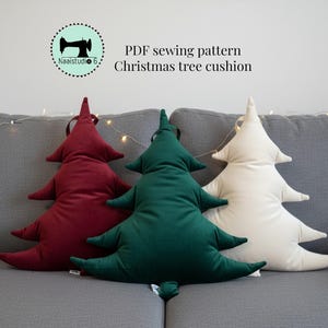 Sewing pattern Christmas tree cushion | easy to sew | includes clear instructions