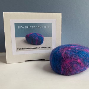 Make Your Own Felted Soap Kit With Online Video Tutorial, Beginner-Friendly Craft Kit, Gift for Children and Adults